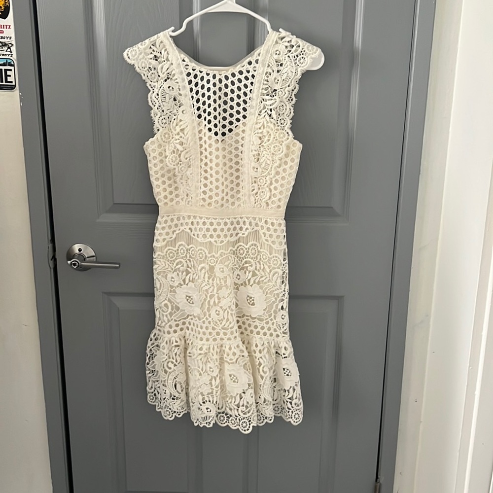 BCBG white dress for women size 2